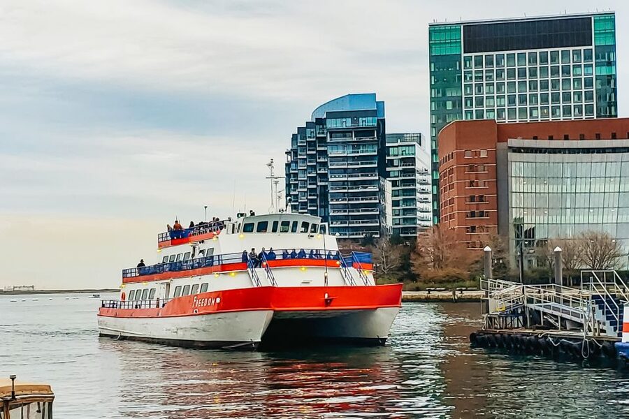Boston: Boston Harbor Sunset Cruise - The USS Constitution and the sunset cannon