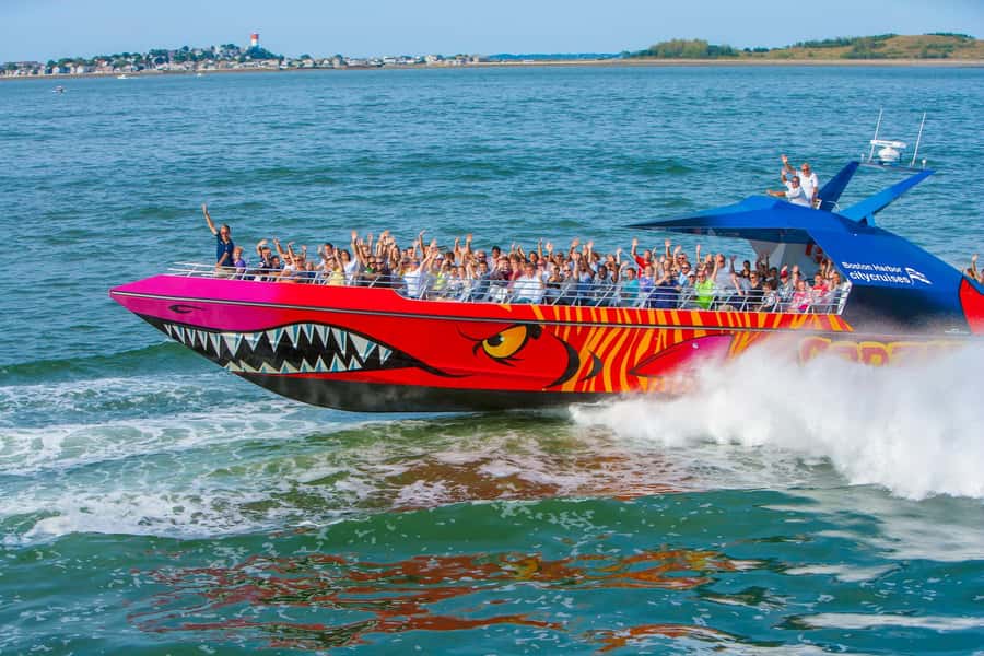 Boston: City Cruises Harbor Codzilla High Speed Thrill Boat - From One Long Wharf to open water