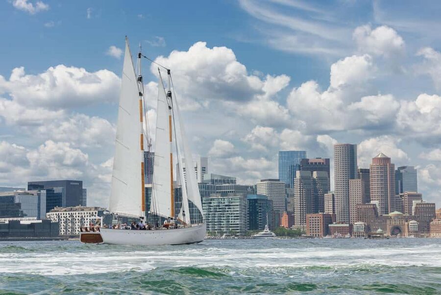 Boston: Downtown Harbor Sailing Cruise - Leaving the dock aboard the Adirondack III or IV