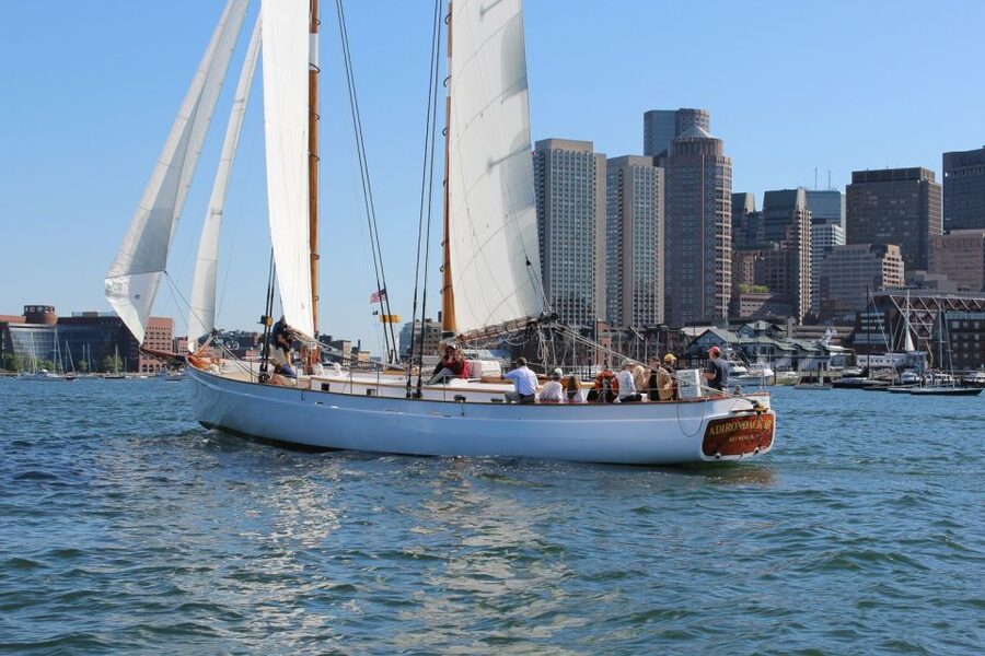 Boston: Harbor Champagne Sunset Sail from Rowes Wharf - Staying warm on Boston Harbor