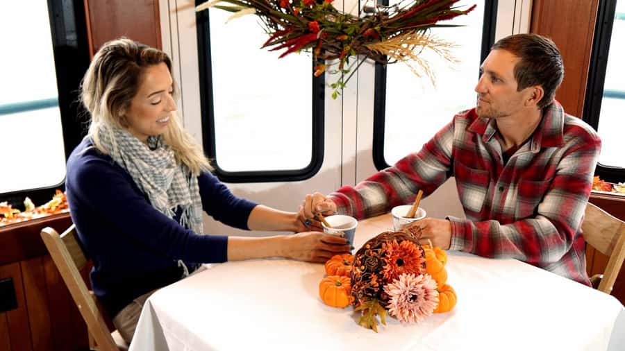 Boston Harbor Fall Foliage Weekend Brunch Cruise - A 1920s-style yacht with a sensible fall setup
