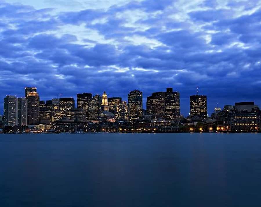 Boston Harbor: Full Moon Cruise with Champagne Option - A full moon cruise with a close-up city view