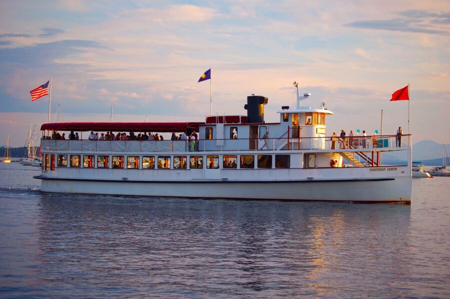 Boston: Harbor Sunset Yacht Cruise - The sunset cannon from USS Constitution