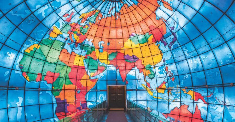 Boston: Mapparium® globe + How Do You See the World?™ - Walking into Boston’s 1935 stained-glass globe