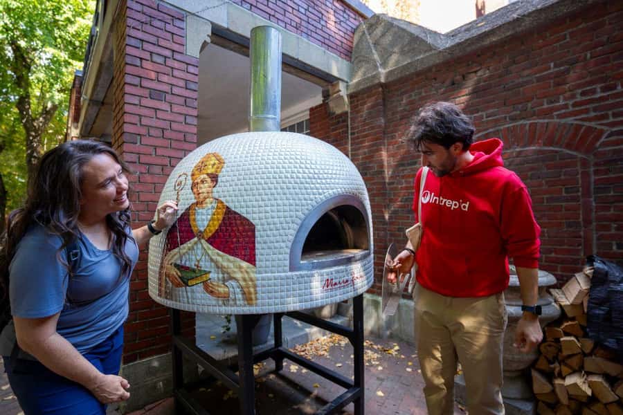 Boston: North End Food Experience with Pizza, Meats & Cheese - Cappuccino and a pause at an Italian café