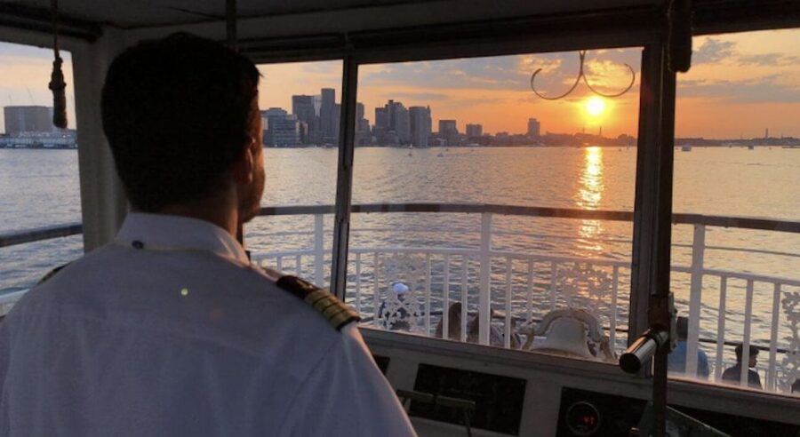 Boston: Scenic Moonlight Harbor Cruise - Boston Harbor after dark