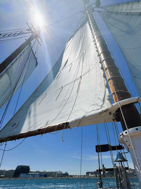 Boston: Tall Ship Harbor Sail - Raising the sails and finding your place onboard