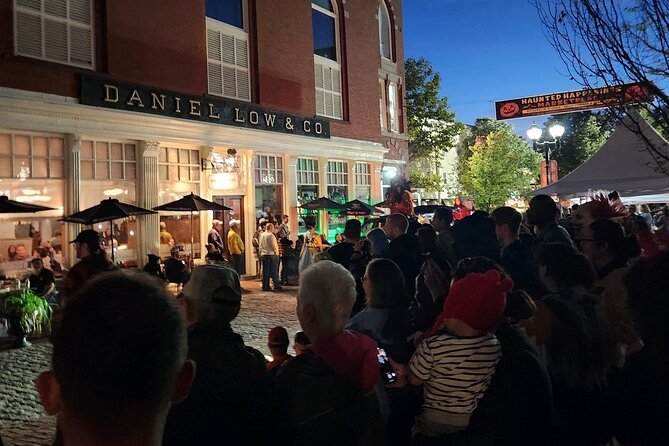 Old Salem Ghost Tour with Ghost Hunting Gear - Meeting the Bewitched statue in downtown Salem