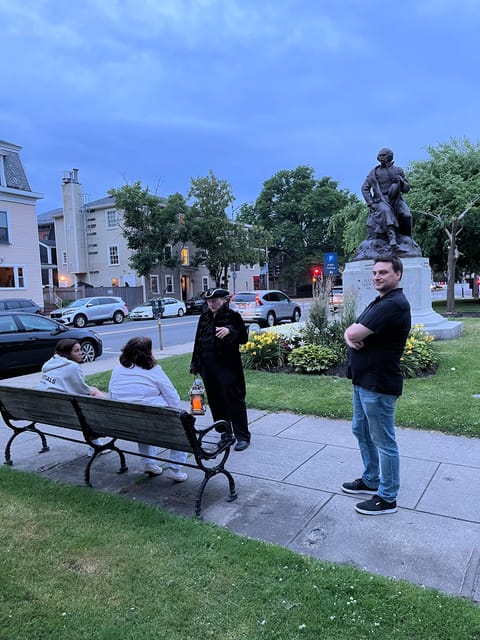 Salem: Vampires and Ghosts Walking Tour with Haunted Objects - A vampire at the Nathaniel Hawthorne statue