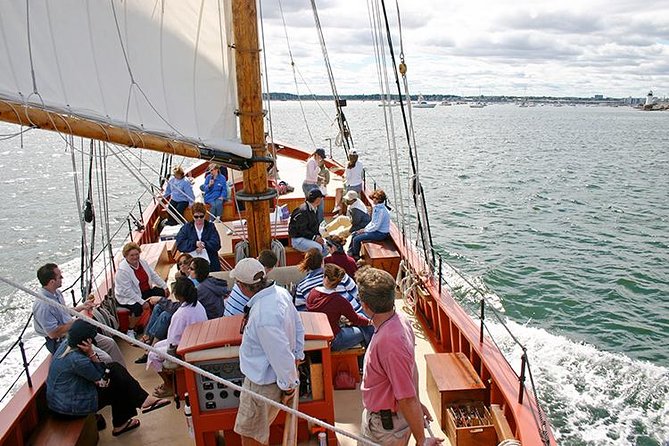 Schooner Fame Sailing Tour - Helping raise the sails and steer