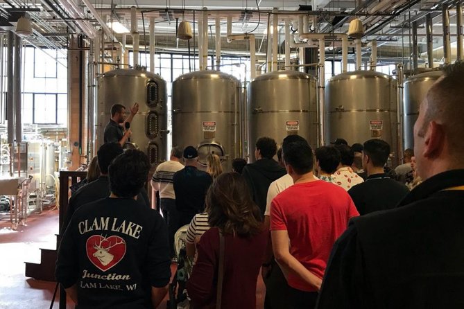 Signature Boston Guided Brewery Tour with snack - Dorchester Brewing’s working equipment